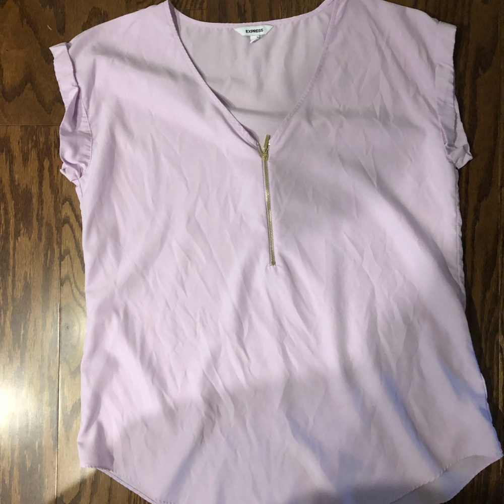 Lilac express zip front top